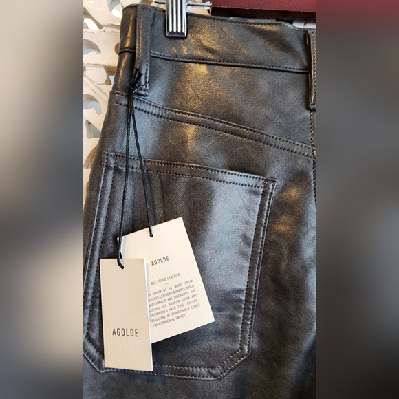 AGOLDE NOLAN PANTS IN SMOKE COLOR NWT WIDE LEG SIZE 24 RETAIL $328 - Picture 14 of 15